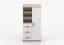 Armadio battente 7 scomparti, 3 cassetti | Rovere Sonoma/bianco | Maniglie rosa | 159 x 80 x 40 cm
