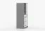Armadio a battente Smolikas 36 | 7 scomparti, 3 cassetti | Bianco/Grigio, maniglie verdi | 159 x 80 x 40 cm