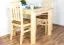 Tavolo quadrato in pino massello naturale Junco 239B | 90 x 90 cm | Design moderno | Finitura naturale