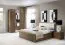 Armadio guardaroba "Fazenda" 02 | Rovere parzialmente massello | Marrone scuro | 222 x 115 x 61 cm | Ante con specchio e Soft Close