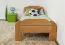 Letto singolo in faggio massiccio naturale | 90 x 200 cm | Design moderno e robusto