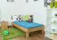 Letto singolo "Wooden Nature" 01, rovere massello, oliato - 100 x 200 cm (l x l)