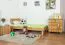 Letto singolo "Wooden Nature" 02, rovere massello, oliato - 100 x 200 cm (l x l)
