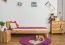 Letto singolo "Wooden Nature" 02, rovere massello, oliato - 100 x 200 cm (l x l)