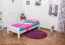 Letto 1 piazza e mezza pino massello laccato bianco A11 | Rete a doghe inclusa | 120 x 200 cm