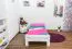 Letto 1 piazza e mezza pino massello laccato bianco A11 | Rete a doghe inclusa | 120 x 200 cm
