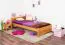 Letto singolo in pino massello color ontano 78 | Design moderno | Rete a doghe inclusa | 100 x 200 cm