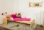 Letto singolo 80, pino massello, naturale, incl. rete a doghe - 80 x 200 cm