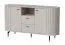 Cameretta moderna Annelin 6 pezzi | Cachemire elegante | Vetrina e cassettiere con LED | Tavolino incluso