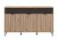 Set soggiorno completo 6 pezzi | Rovere Artisan e nero | Vetrine, mobile TV, mensola, cassettiera, tavolino | Finitura ABS