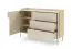 Soggiorno completo - Set A "Beringen", 4 pezzi, color rovere Mavelie/Macadamia, gambe: metallo, sistema "push to open"
