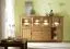 Ampia vetrina a quattro ante Floresta 04, naturale, rovere massiccio, ampio spazio di archiviazione, 130 x 230 x 48 cm, tre cassetti, incl. sistema soft-close, design moderno