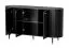 Set mobili sala da pranzo nero Annelin 6 pezzi | Vetrina, cassettiere, tavolo, mobile TV | Design moderno