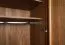 Armadio a due ante in rovere massello parziale | Marrone scuro, finitura oliata/cerata | Soft-Close | 222 x 104 x 61 cm