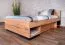 Letto singolo con cassetto Trevalli 20, colore: rovere / nero - Superficie di riposo: 120 x 200 cm (L x P)