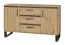 Cassettiera Kanel 09 | Rovere e antracite | 83 x 140 x 41 cm | 3 cassetti, 2 ante, design moderno