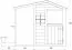 Casetta da giardino per bambini S16 - misure: 182 x 100 cm (l x p)