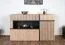 Madia "Jordalsgrenda" 05 | Rovere e nero | 2 ante, 2 cassetti, 5 scomparti | 90 x 150 x 40 cm