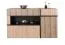 Madia "Jordalsgrenda" 05 | Rovere e nero | 2 ante, 2 cassetti, 5 scomparti | 90 x 150 x 40 cm
