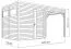 Casetta da giardino Basilea 02 con tetto aggiuntivo incl. pavimento, finitura naturale - Casetta da giardino prefabbricata da 19 mm, superficie utile: 5,10 m², tetto piano