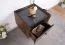 Comodino Mairenke 12, colore: noce / nero opaco - Dimensioni: 50 x 42 x 40 cm (A x L x P)