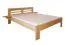 Letto alla francese 114, faggio massello, naturale, incl. rete a doghe - 140 x 200 cm