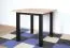 Tavolo da pranzo LELDE nero e rovere | Allungabile salvaspazio | 80 x 80/160 cm | Piano laminato 32 mm