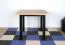 Tavolo da pranzo LELDE nero e rovere | Allungabile salvaspazio | 80 x 80/160 cm | Piano laminato 32 mm
