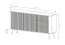 Cassettiera Sloughia 10 nero | 3 cassetti | 2 ante | 4 scomparti | 81 x 163 x 38 cm | Design moderno