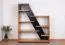 Scaffale "Lipik" 04, color rovere / nero, parzialmente massello - 150 x 120 x 36 cm (h x l x p)