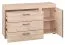 Cassettiera "Decorah" 06, rovere chiaro - 84 x 146 x 42 cm (h x l x p), 1 anta, 3 cassetti e 2 scomparti
