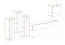 Parete attrezzata Balestrand 197 | Tre pensili a muro | Bianco/nero | 160 x 330 x 40 cm | Ampio spazio