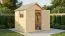 Casetta da giardino "Worms" 02, legno grezzo, incl. pavimento, porta in legno massiccio - spessore 19 mm, SU 3,19 m², tetto a due falde