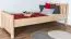 Letto singolo 107, faggio massello, naturale, incl. rete a doghe - 80 x 200 cm