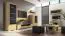 Scaffale "Lipik" 04, color rovere / nero, parzialmente massello - 150 x 120 x 36 cm (h x l x p)
