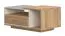 Tavolino moderno 117 x 60 x 47 cm | Beige lucido e noce | 1 cassetto, 4 ruote | Serie Gataivai