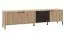 Set soggiorno completo 6 pezzi | Rovere Artisan e nero | Vetrine, mobile TV, mensola, cassettiera, tavolino | Finitura ABS