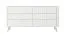 Soggiorno completo - Set D "Sloughia", 3 pz, bianco, maniglie e gambe: metallo