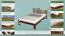 Letto una piazza e mezza "A5", pino massiccio, color noce, incl. rete a doghe - 120 x 200 cm