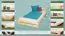 Letto una piazza e mezza "A7", pino massiccio, naturale, incl. rete a doghe - 120 x 200 cm