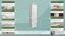 Armadio in pino massiccio laccato bianco 004 | Design moderno | 190 x 47 x 60 cm