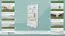Scaffale B001 in pino massiccio laccato bianco | 190 x 80 x 42 cm | 2 cassetti, 4 scomparti, stile moderno