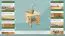 Tavolino in pino massello naturale 005 | Design moderno | 60 x 65 x 65 cm | Colore naturale