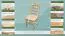 Sedia Junco 245 in pino massiccio | Finitura naturale | 45 x 50 x 100 cm | Design moderno e confortevole