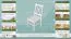 Sedia in pino massello bianco laccato Junco 246 | Design moderno | 95 x 44 x 49 cm