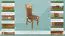 Sedia in faggio massiccio "Junco" 249 | 98 x 48 x 50 cm | Design moderno e comfort imbottito | Colore ontano