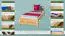 Letto singolo 78, pino massello, naturale, incl. rete a doghe - 90 x 200 cm