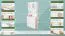 Vetrina Junco 45 in pino massello laccato bianco | Design moderno | 195 x 80 x 42 cm