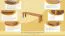 Panca in faggio massello "Wooden Nature" 133 | 160 x 33 cm | Design moderno | Colore naturale