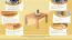 Tavolino in faggio massello "Wooden Nature" 419 | 80 x 80 x 45 cm | Design moderno e stabile